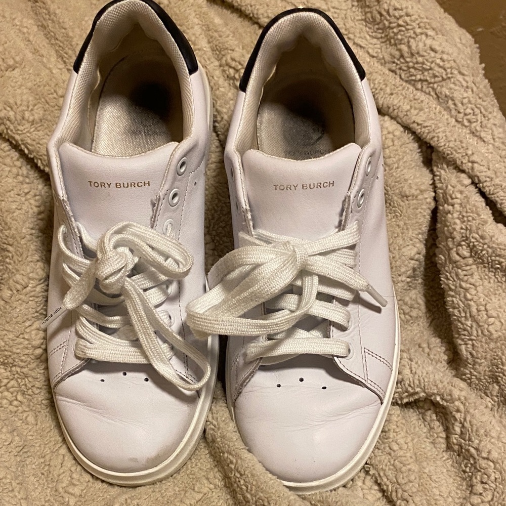 Tory Burch Classic White Lace-Up Sneakers
